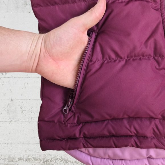 Y2K Aeropostale Purple Down Filled Mock Neck Full Zip Puffer Vest Size Medium - Picture 4 of 8